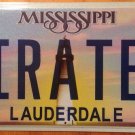 Vanity PIRATE license plate Pirates Of Caribbean Disney Ship Sea Crime Treasure