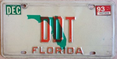 Florida vanity DDT license plate David Dominic Dalia Dale Damien Dorian Dolores