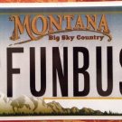 Montana vanity ouR FUN BUS license plate School Sports Ski Band Music