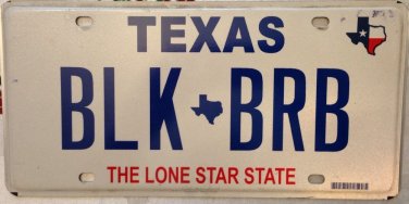 Texas vanity BLacK BaRBie license plate name Barb Barara doll Toy African