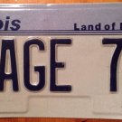IL vanity BAGE Badge 79 license plate 1979 Police State strooper government