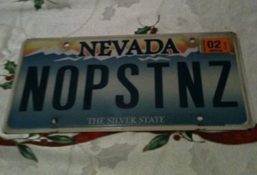 Nevada vanity NO PiSToNs license plate Mazda RX7 Sports Car Wankel Motor Auto