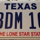 TEXAS vanity BDM License plate Brian Bob Bruce Brandon Bill Barbara Brenda Bev X