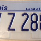 IL vanity MY Z28 85 license plate Muscle Car Classic Auto Chevrolet Camaro 1985