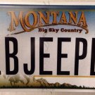 MT vanity I Be JEEPed Jeep license plate Car Chrysler Cherokee Wrangler CJ DJ SJ