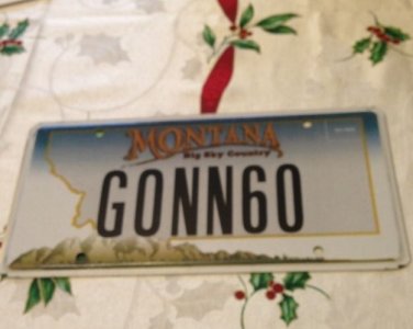 MT vanity GONe In 60 Seconds license plate Car Thief TV Film Movie Nicolas Cage