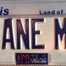 Illinois vanity DIANE M 8 license plate BMW Beamer sports car auto Didi Dee Dede