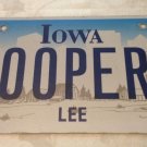 Iowa vanity BOOPER 2 license plate IA Cuddle Love Pet Cat Dog Alien cute animal