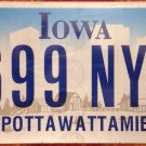 Iowa semi vanity #699 NYY license plate New York Yankees Yankee Baseball NBL