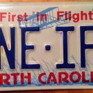 NC vanity ONE IFO Flying Object License Plate Speed Muscle Sports Car Space Fly