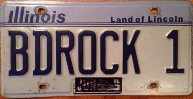 IL vanity ROCK BanD license plate Black Diamond Ski Roll Music Sing Song Singer