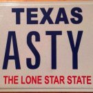 Texas vanity NASTY Z license plate Camaro Z28 Car Music Song Obscene Dirty Bad