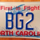 North Carolina vanity BG 2 license plate Bob Bill Barbara Bruce Brad Brian Beth