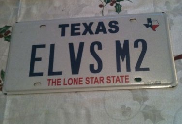 Texas vanity ELViS Me Too license plate Presley Music King Rock Roll Song Sing