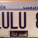 IL vanity LULU 8 license plate Louise Luella Luba Lucy Lou Luna Luz Louis Lola