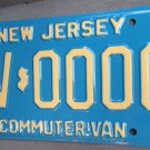 New Jersey Commuter Van license plate sample NJ jitney Bus Share Taxi Shuttle