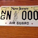 New Jersey Air national Guard license plate sample military Force Pilot Plane NJ