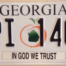 IN GOD WE TRUST #BPI Peach license Plate Faith Christ Jesus Catholic Religion