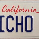 California vanity KICHO Christopher 2 license plate Chris Diego Flute Cartoon