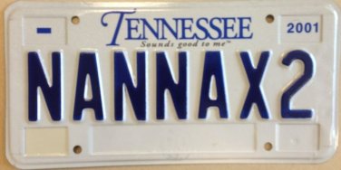 Tennessee vanity NANNA X2 Ford BMW Chevrolet Audi Benz license plate Car Auto TN