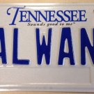 Vanity BALWANZ BALLWANZ BAL WANZ license plate Balwan Wanze Wanzie Wanza 2001 TN