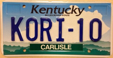 Kentucky vanity KORI license plate Cory Koree Corey Kory Korry Korey Korri Korie
