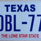 Texas vanity DouBLe 77 license plate Indian Drink Alcohol Cocktail Travolta 7 Up