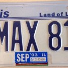 Illinois vanity A Nissan MAXima 810 license plate Car Auto Datsun Bluebird Coupe