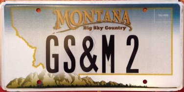 Montana vanity Lexus GS & ME Too license plate Toyota Sports Luxury Car 350