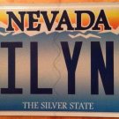 Nevada vanity A I LYNN Ailynn license plate Eileen Ilynn Eilynn Lynie Lynnia