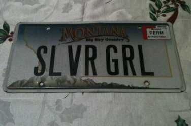 MT vanity SiLVeR GiRL license plate Jewel Jewelry Ring Medal Coin Rich Dollar