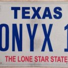 Texas vanity ONYX 1 license plate Gemstone Quartz Hip Hop Band Batman Wrestler