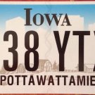 Pottawattamie Indian License Plate #938 YTX Native American tribe tribal Nation