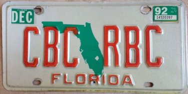 Florida vanity CBC RBC license plate Cris Rob Ray British Columbia Cameron Cliff