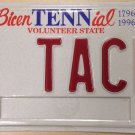 Tennessee vanity V TACH license plate Track Race Racing sports Car Mustang Bird