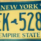 New York Gold Empire State license plate GEK 5286 Niagara Falls Big Apple NYY NY