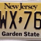 New Style New Jersey Garden State license plate USA Graphic sticker NJ JWX 76M