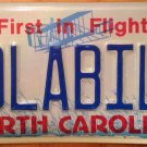 NORTH CAROLINA vanity VOLA BILL VolleyBall license plate Ball Team Sport Sports