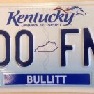 Kentucky Unbridled Spirit Triple Digit 0 Zero license plate Repeating Number 000