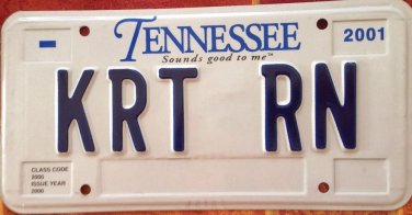 Tennessee vanity KaRT RuN license plate Karting Racing Race Superkart Go-kart