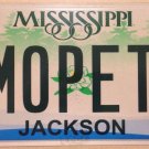 MOPET Moped Muppet vanity license plate Scooter Yamaha Peugeot Vespa Jawa Honda