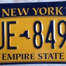 Gold Empire State G license plate #GJE 8496 Graphic USA NY Manhattan New York US