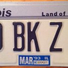 Illinois vanity BD BK BMW Z4 license plate Car Brian Barbara Bruce Betty Bob Bev