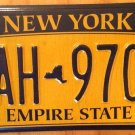 New York Gold Empire State license plate #FAH 9705 Graphic USA NY Manhattan City