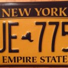 Gold Empire State license plate GJE 7755 Graphic USA NY City New York Manhattan