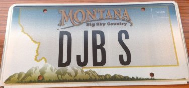 Montana vanity DJB S license plate name David Dawn Dan Dennis Donna Debbie Derek