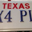 Texas vanity 4x4 PLYmouth license plate Chrysler Car SUV Mitsubishi truck TX