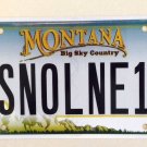 Montana vanity SNOw LiNE 1 license plate Mountain Skiing Ski Winter Ice Moutains