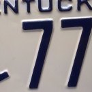 Kentucky Triple 7 777 Handicap license plate