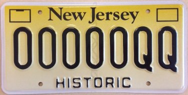 New Jersey HISTORIC CAR license plate Classic Muscle antique auto hot rod FORD